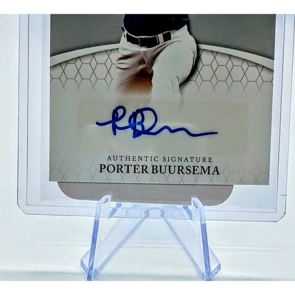 2022 Leaf Perfect Game Porter Buursema Auto Pre Prod Proof Red 1/1 - Picture 5 of 6